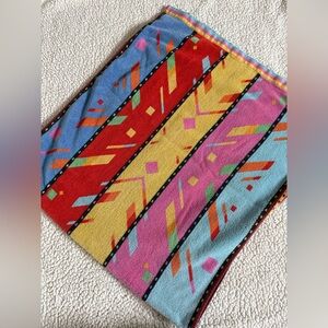Vintage 1980’s Sea Wind Geometric Design Towel 13 In X 54 In